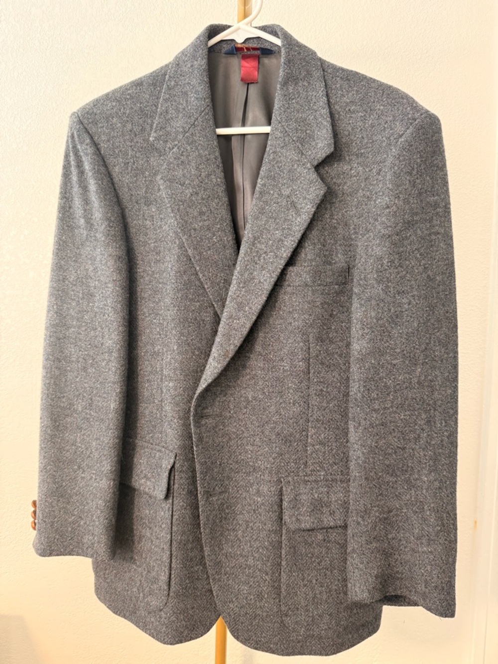 Mens Gray Wool Blazer 40S Sport Coat Made in Canada Classic Tailored Jacket